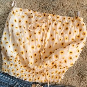 Sunflower crop top